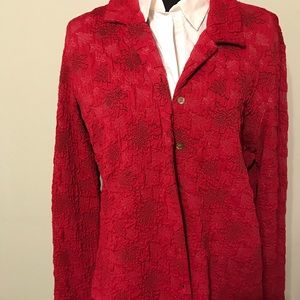 All Occasion Red Button Down JJill Jacket